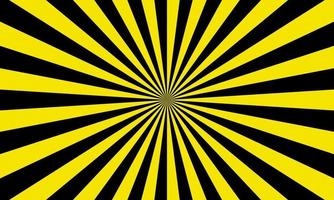 Black yellow color burst background. Rays background in retro style. Vector. vector