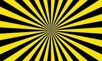 Black yellow color burst background. Rays background in retro style. Vector. vector