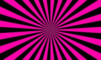 Black pink color burst background. Rays background in retro style. Vector. vector