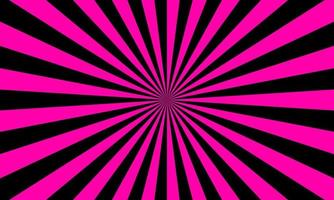 Black pink color burst background. Rays background in retro style. Vector. vector