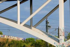 detail structure of a bridge, engineering work photo