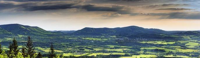 Panoramatic spring landscape photo