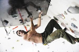 man exercise sport climbing photo