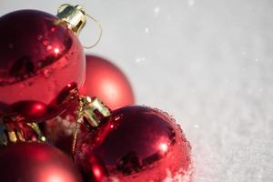 christmas ball in snow photo