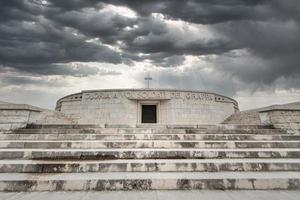 A detail of the Monre Grappa military shrine in the Italian mountains photo