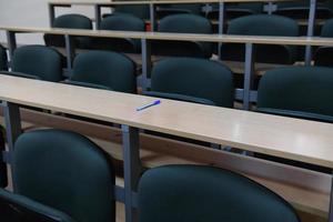 Empty classroom view photo