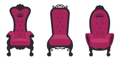 Premium Photo Red royal chair on a background of red and black curtains 3d render