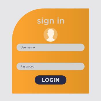 sign in.Vector template for your design. Website ui concept vector