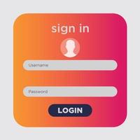 Login page. vector concept from collection, Simple element vector illustration