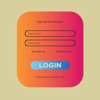 sign in.Vector template for your design. Website ui concept vector