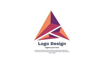 unique elegant arrow triangle symbol design isolated on vector
