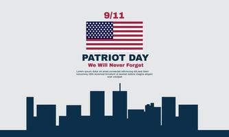 patriot day simple background new york city vector