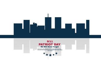 vector patriot day simple background new york city