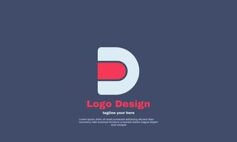 unique cute simplel inital D symbol design isolated on vector