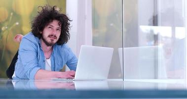 man enjoying relaxing lifestyle photo