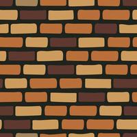 Hand drawn brick wall texture background seamless pattern vector illustration