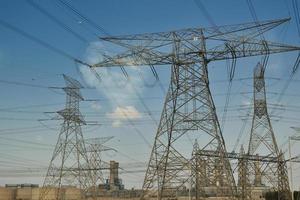 Electrical power lines and towers photo