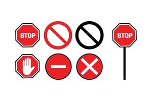Stop Sign set in vector