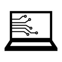 vector black artificial intelligence icon