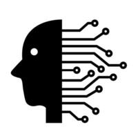 vector black artificial intelligence icon