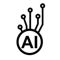 vector black artificial intelligence icon