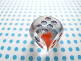 lucky dice on table photo