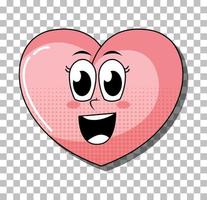 corazón con expresión facial vector