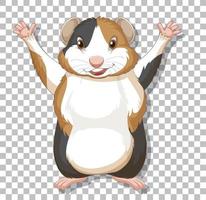 Hamster in cartoon style vector