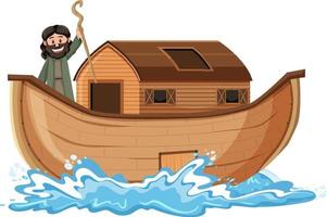 Noahs Ark and cartoon character set vector