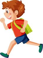 Running boy cartoon character vector