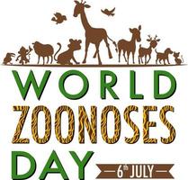 diseño de banner del día mundial de las zoonosis