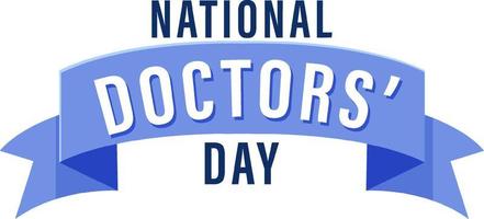 National doctor day in July logo vector