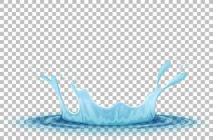 Water splash on grid background vector