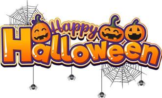Happy Halloween Font Logo vector