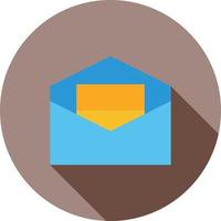 Inbox Flat Long Shadow Icon vector