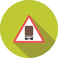 Dangerous Vehicle Flat Long Shadow Icon vector