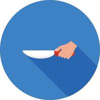 Holding Knife Flat Long Shadow Icon vector