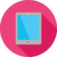 Tablet Flat Long Shadow Icon vector