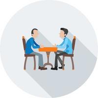 Meeting Flat Long Shadow Icon vector