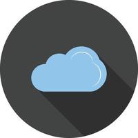 Cloudy I Flat Long Shadow Icon vector