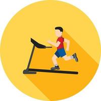 Exercise II Flat Long Shadow Icon vector