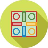 Board Game Flat Long Shadow Icon vector