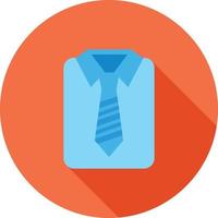 Shirt and Tie Flat Long Shadow Icon vector