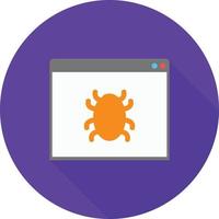 Web Crawler Flat Long Shadow Icon vector