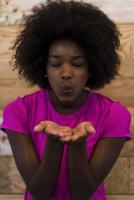 portrait of afro american woman photo