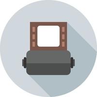 Roll Flat Long Shadow Icon vector