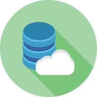 Database Management Flat Long Shadow Icon vector