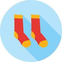 Socks Flat Long Shadow Icon vector