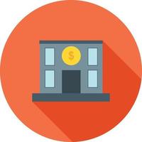 Financial Office Flat Long Shadow Icon vector