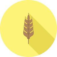 Wheat Flat Long Shadow Icon vector